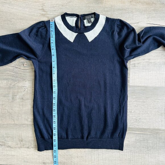 J. Crew 100% Merino Trompe L'Oeil Intarsia Pullover Sweater (size XS) - Picture 13 of 15